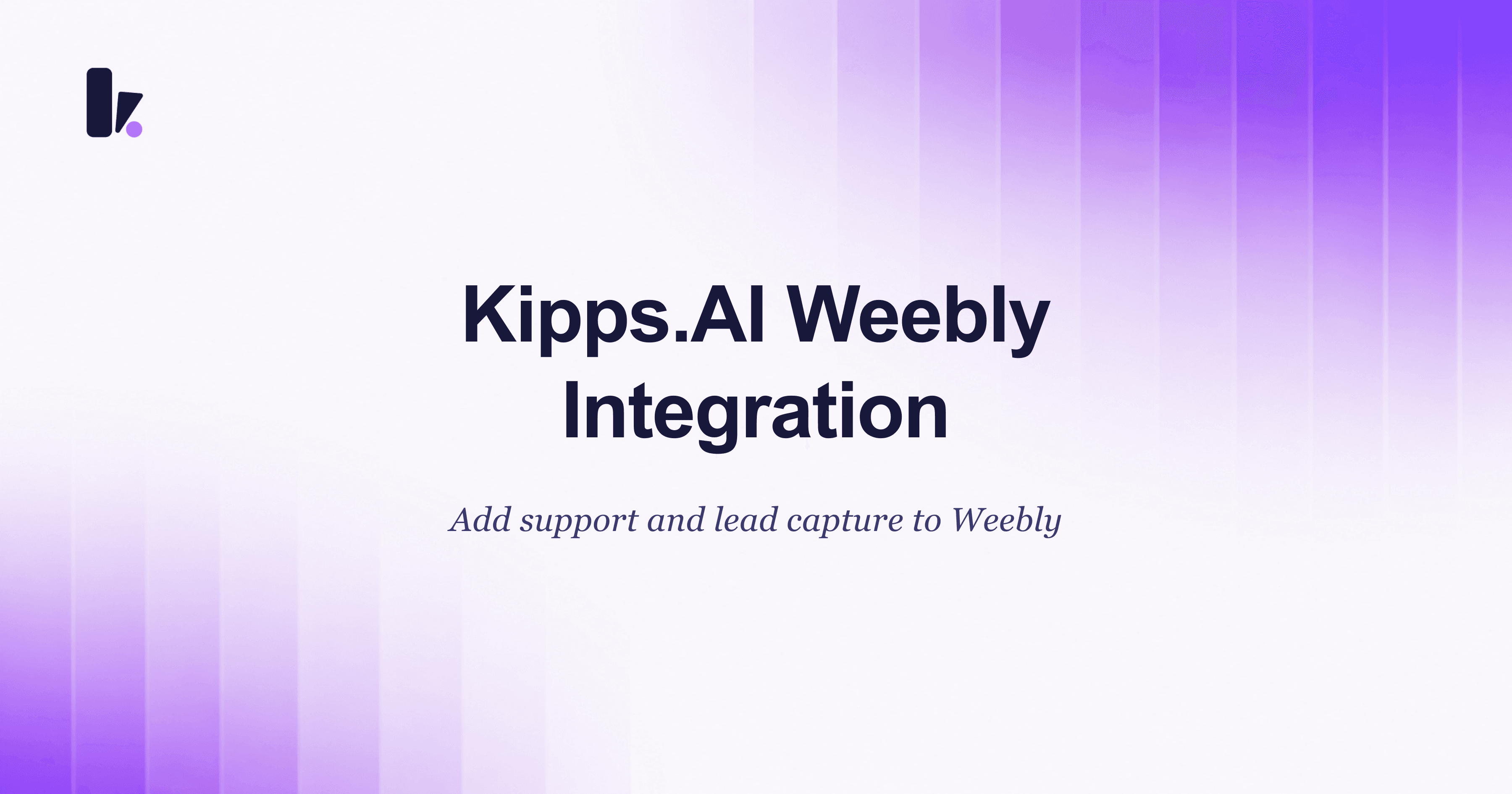Kipps.AI integration with Weebly
