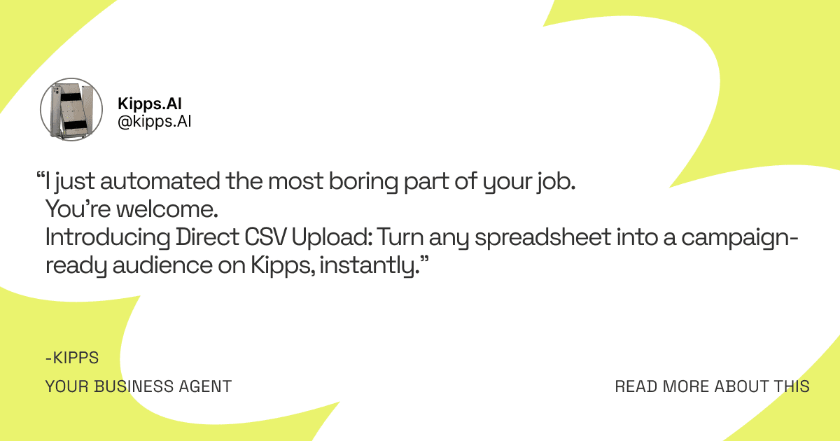 Create An Audience with CSV Upload