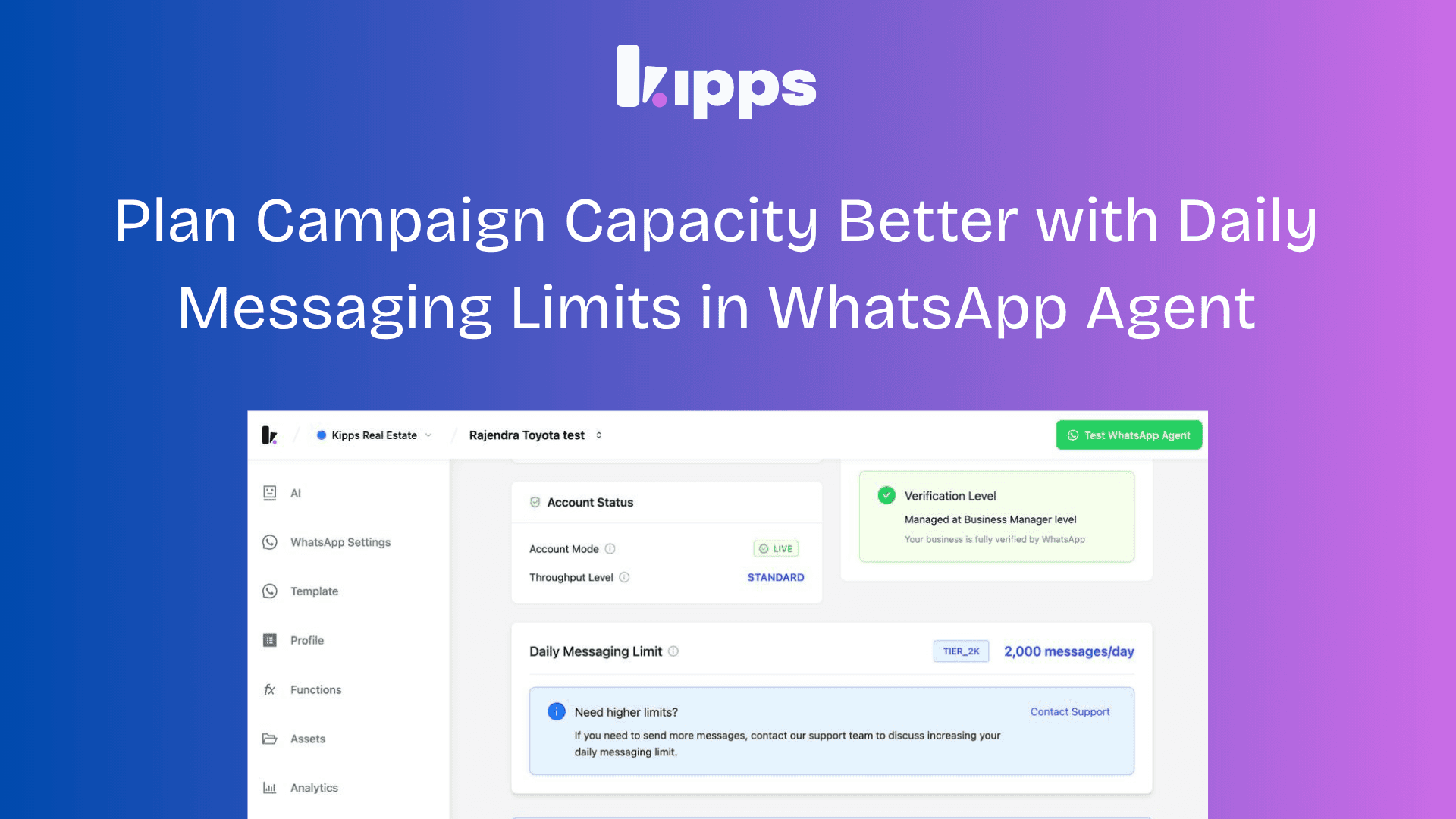 Plan Campaign Capacity Better with Daily Messaging Limits in WhatsApp Agent