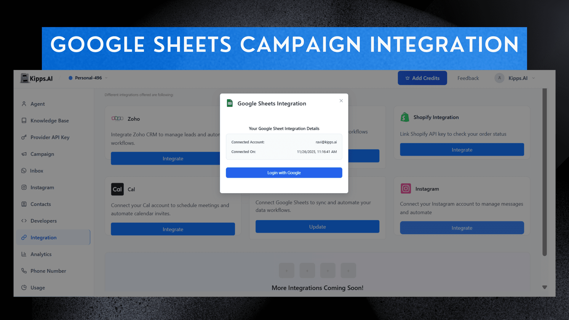 Google Sheets Campaign Integration
