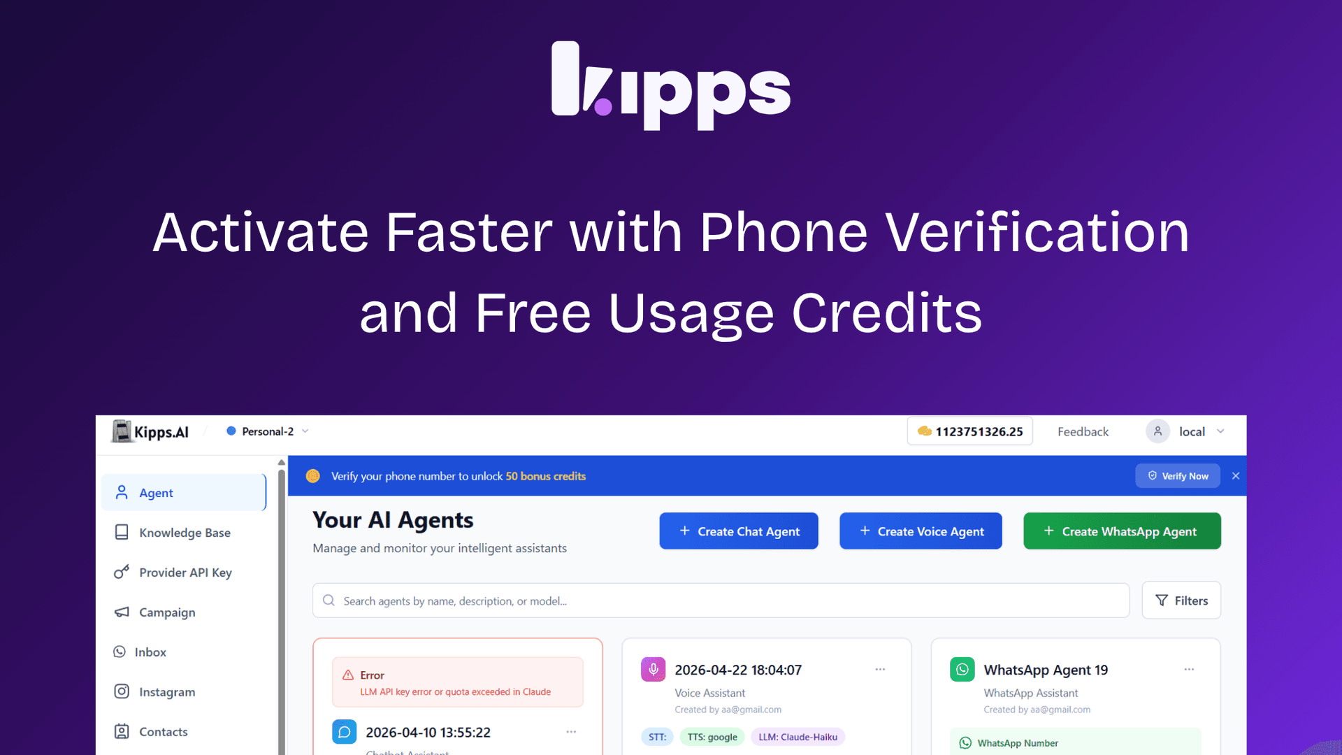 Activate Faster with Phone Verification and Free Usage Credits