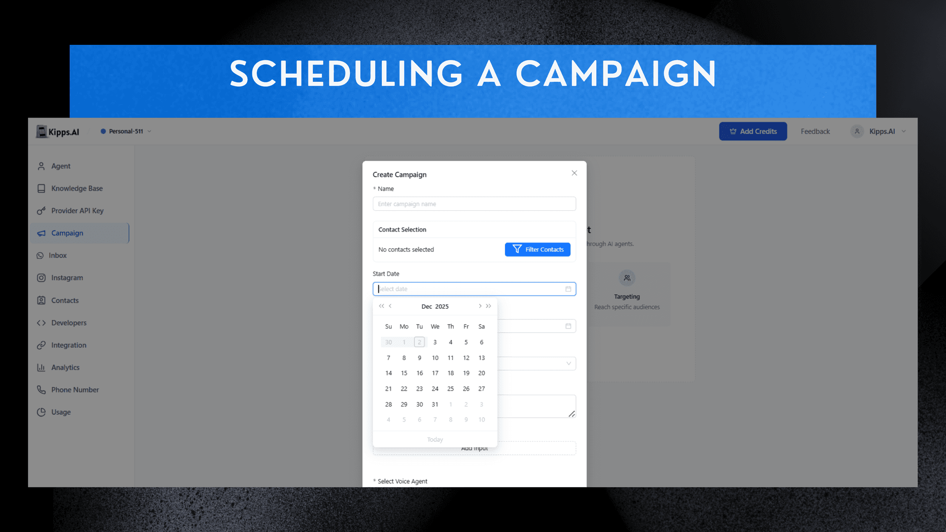 Schedule a Campaign
