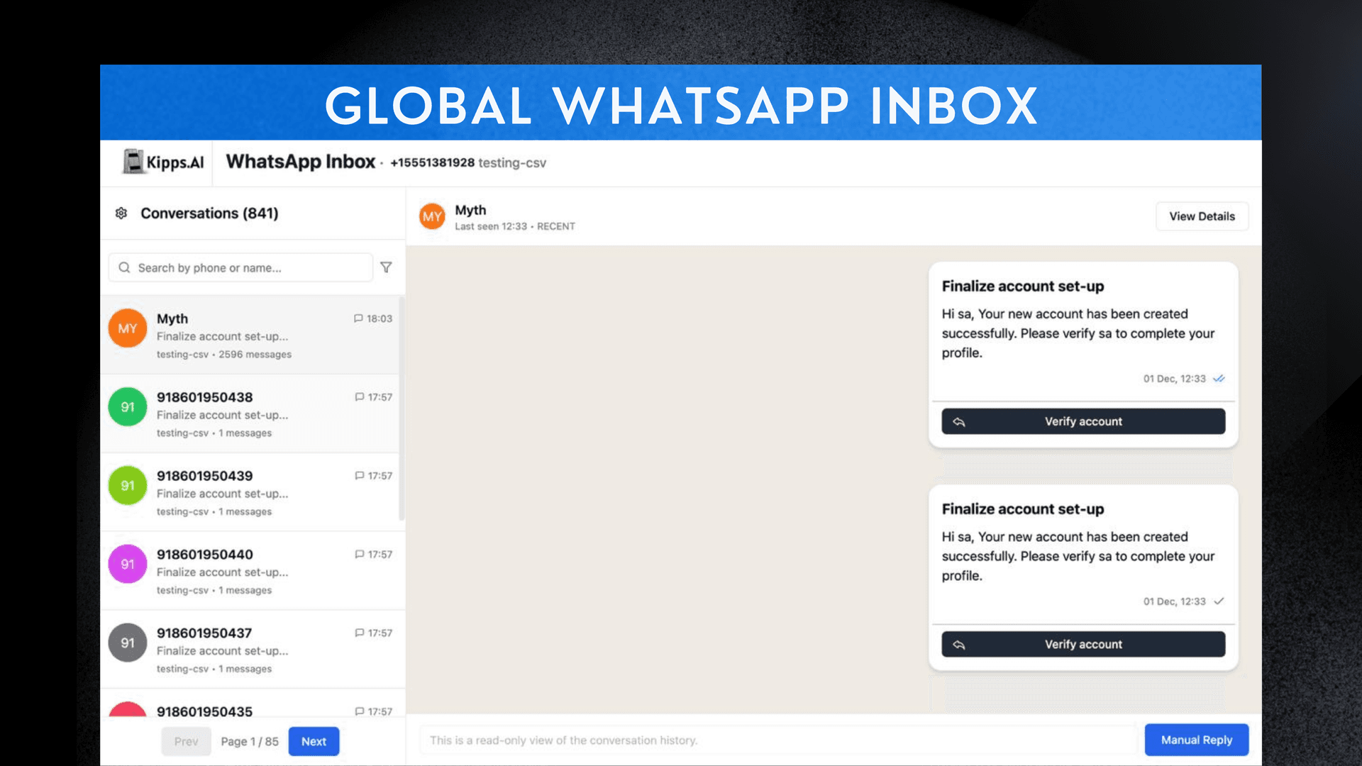 Global WhatsApp Inbox
