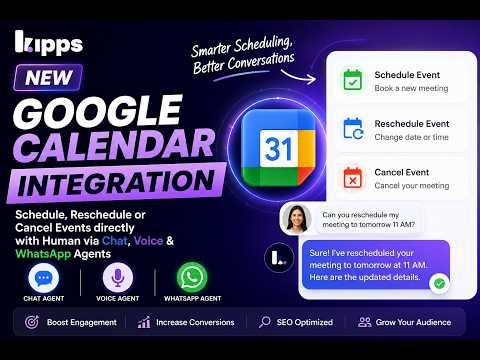 Your AI Agent Can Now Manage Google Calendar | Chat, Voice & WhatsApp