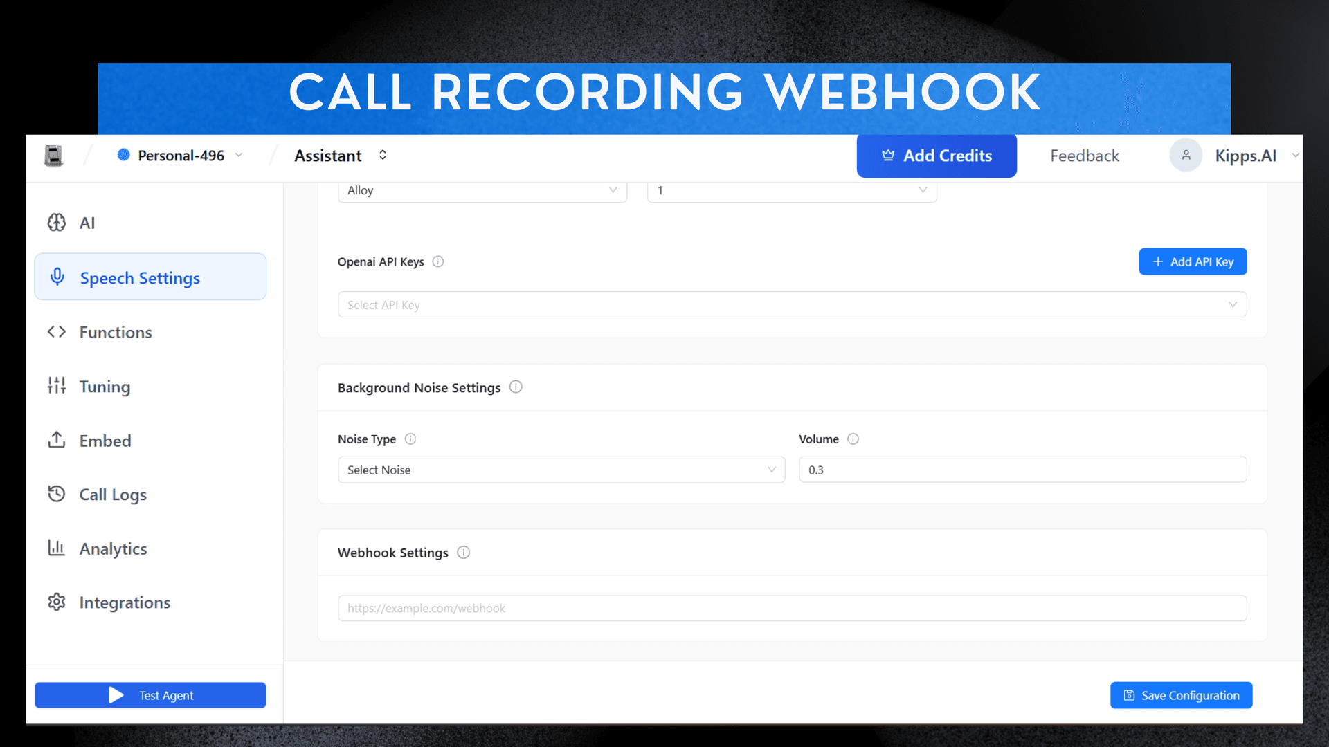 Call Recording Webhook
