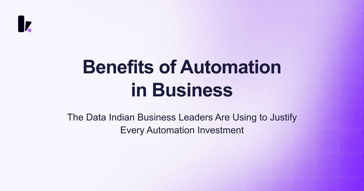 Benefits of Automation in Business: What Indian Companies Are Gaining in 2026
