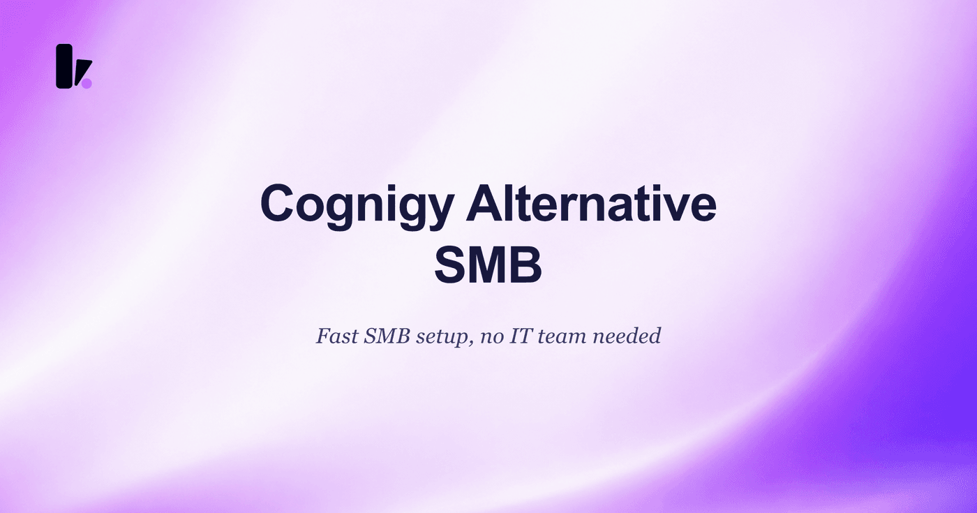 Cognigy Alternative for Fast SMB Setup Without an IT Team