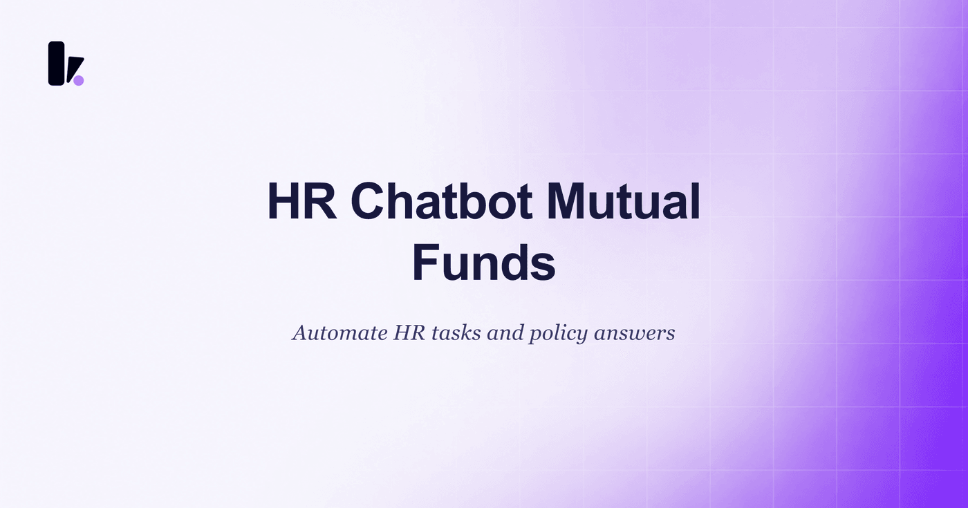 HR Chatbot for Mutual Funds: Boost Efficiency with Zoho
