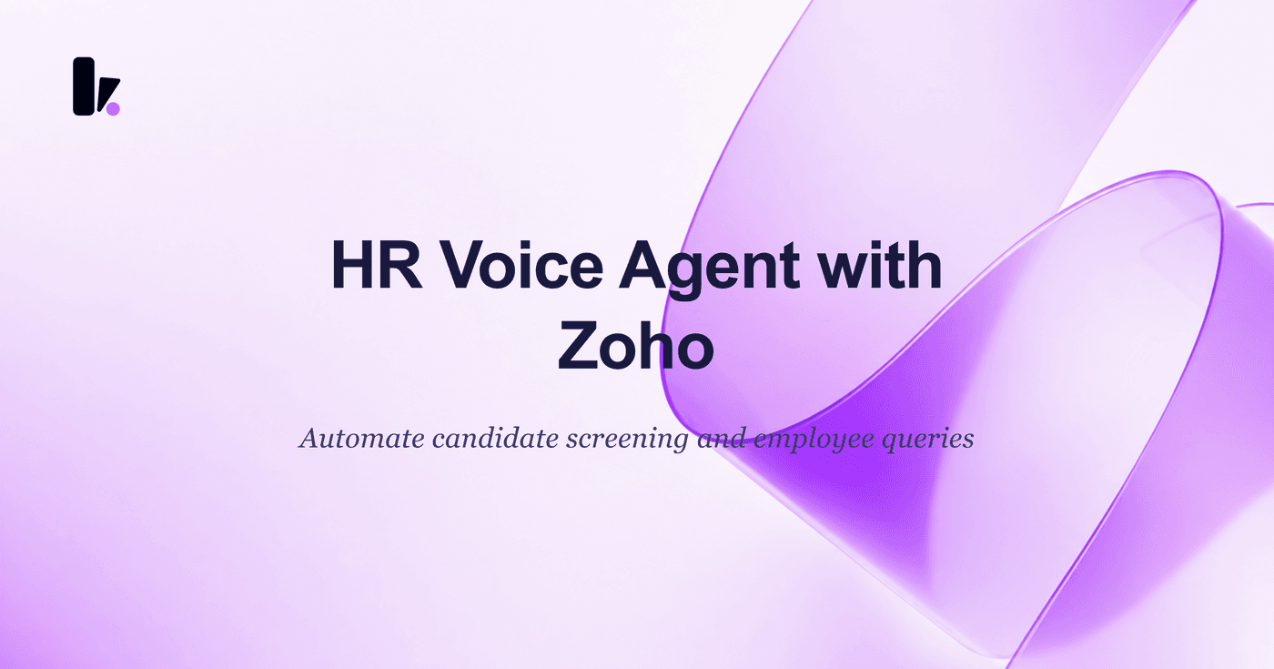 AI Voice Agent for HR: Streamline Workflows with Zoho