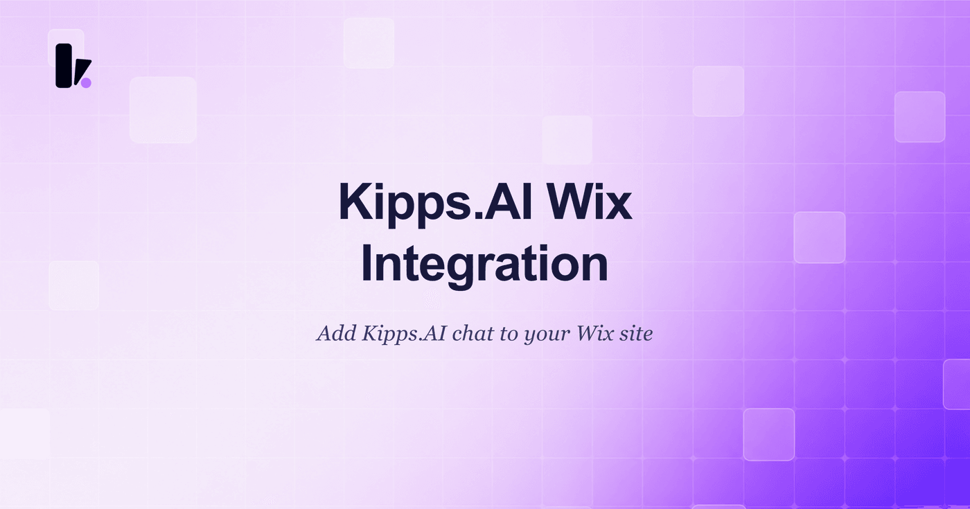 Kipps.AI integration with Wix