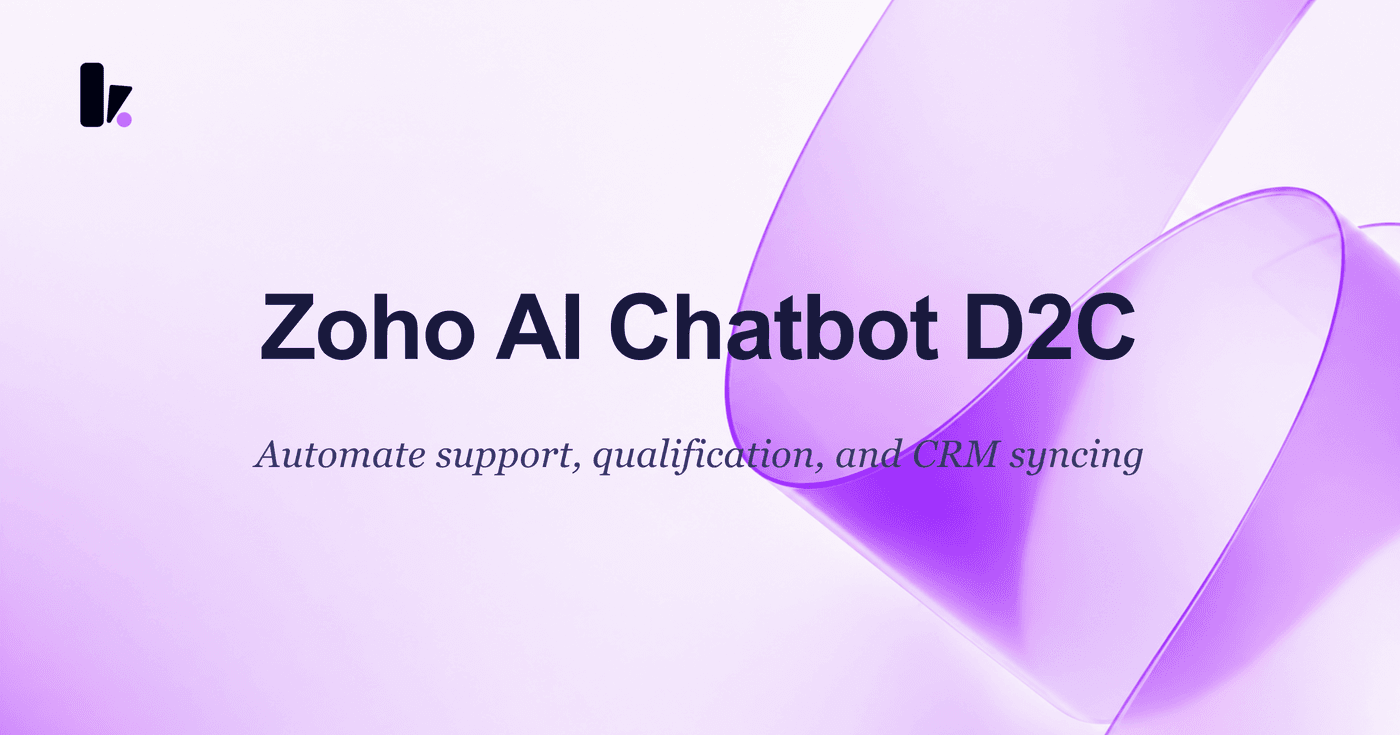 Zoho AI Chatbot: A Guide for D2C Customer Service