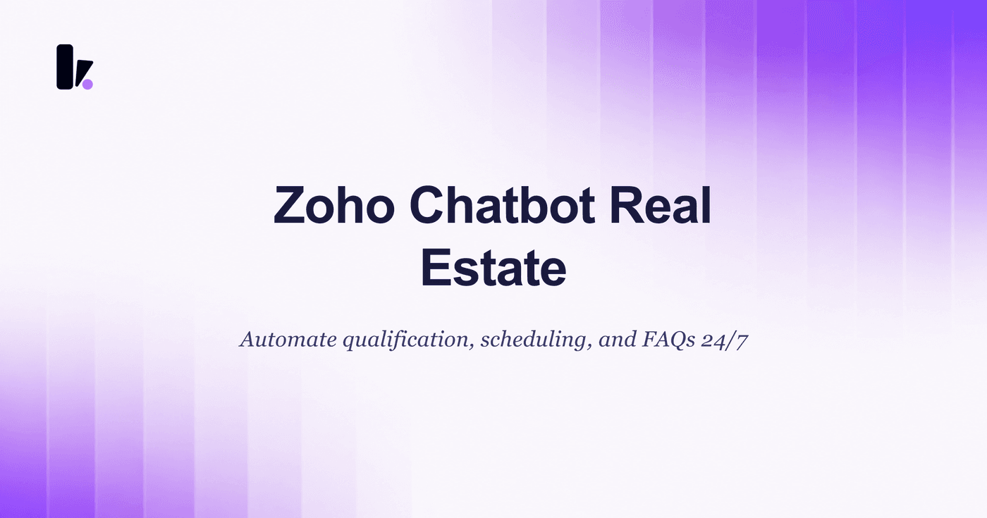 Zoho Chatbot for Real Estate: Streamline Operations
