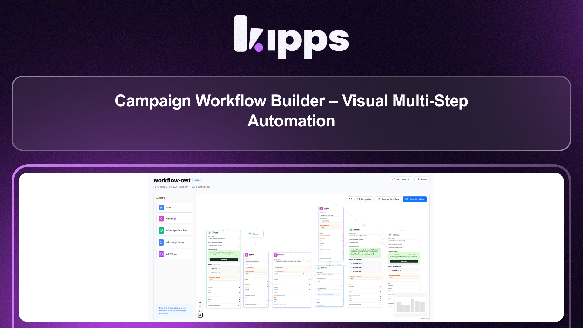 Campaign Workflow Builder – Visual Multi-Step Automation