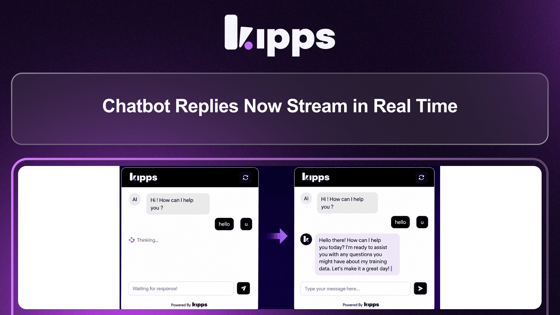 Chatbot Replies Now Stream in Real Time
