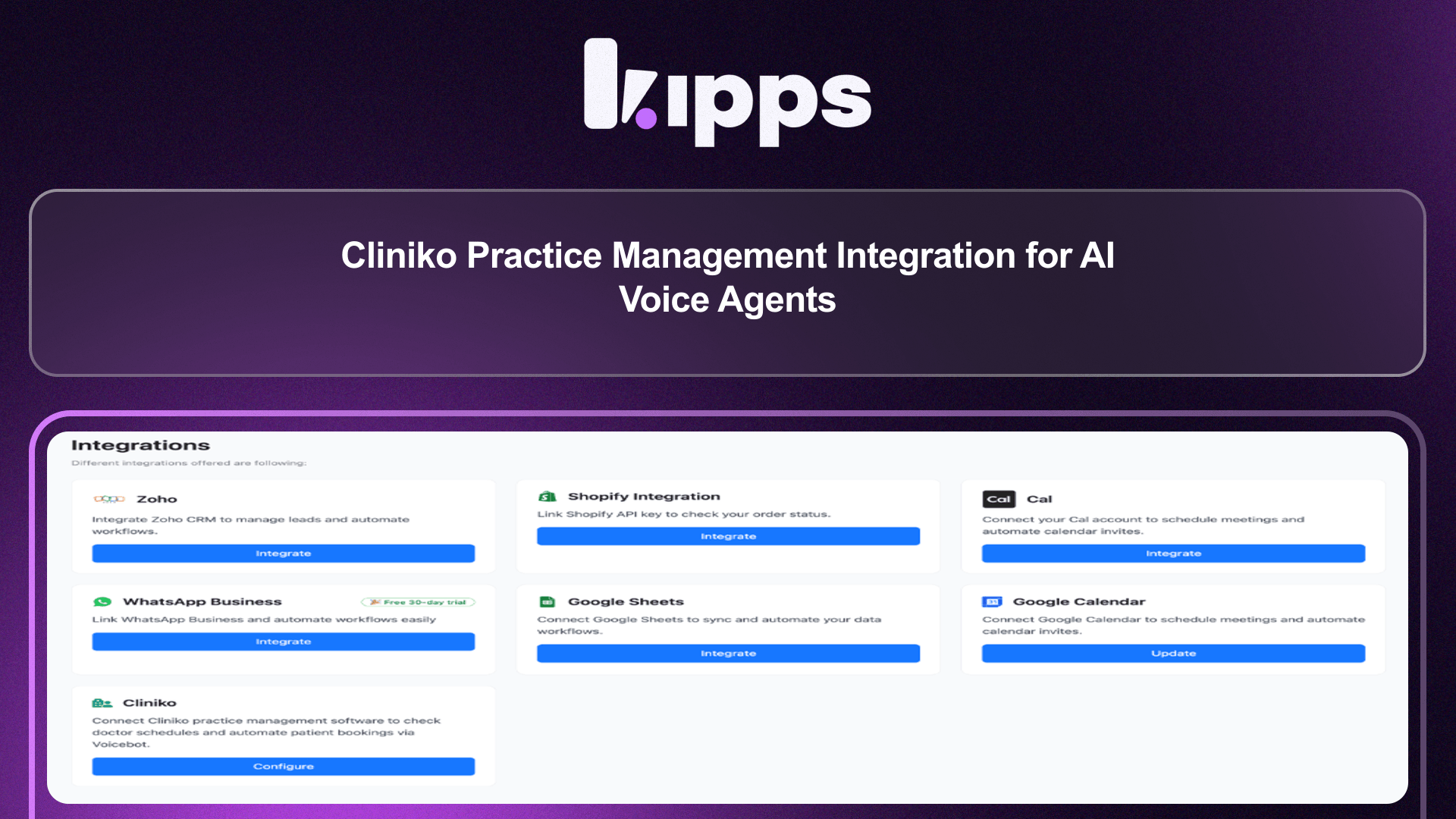 Cliniko Practice Management Integration for AI Voice Agents