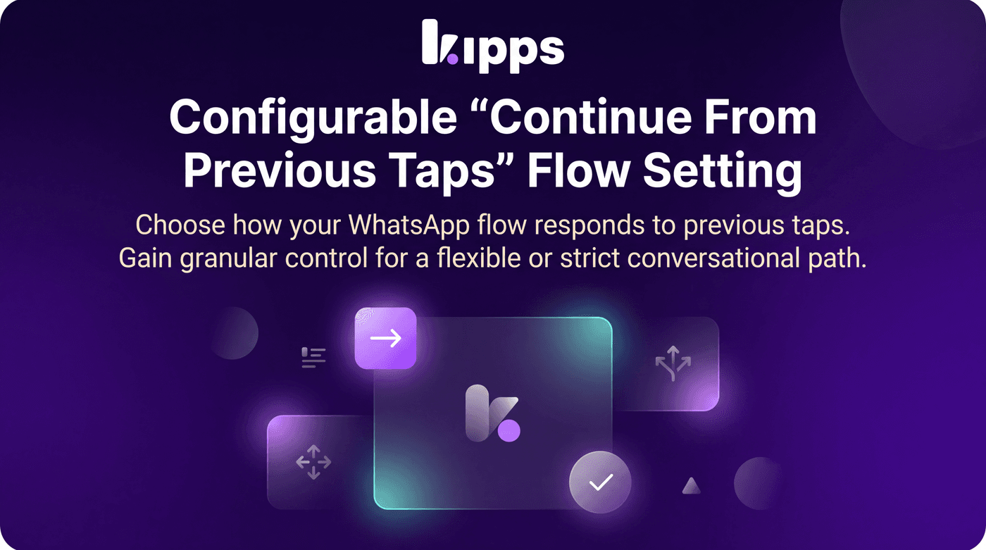 Configurable 'Continue From Previous Taps' Flow Setting