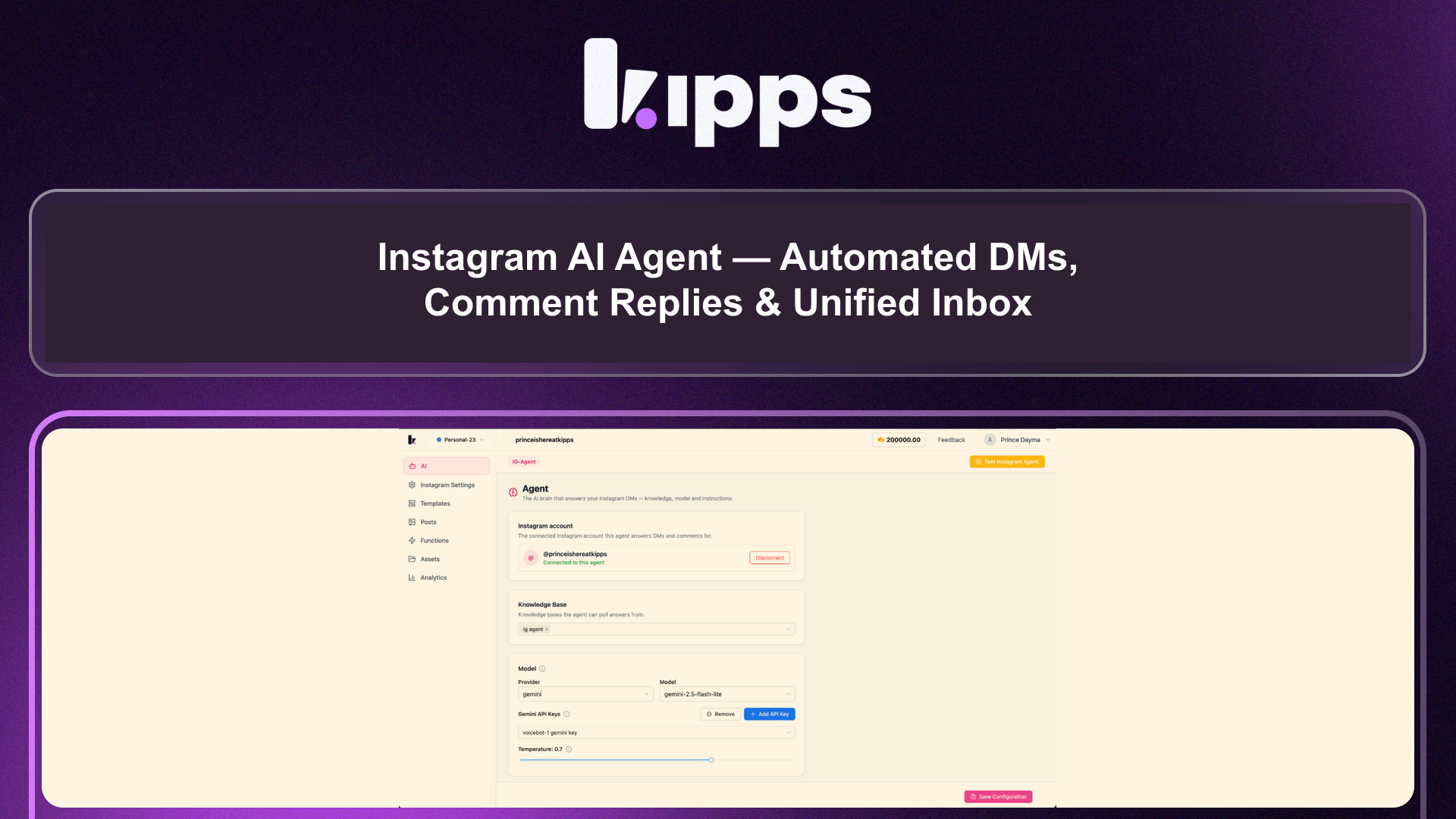 Instagram AI Agent — Automated DMs, Comment Replies & Unified Inbox