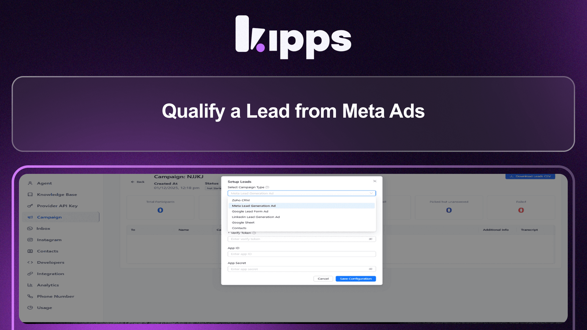 Qualify a Lead from Meta Ads
