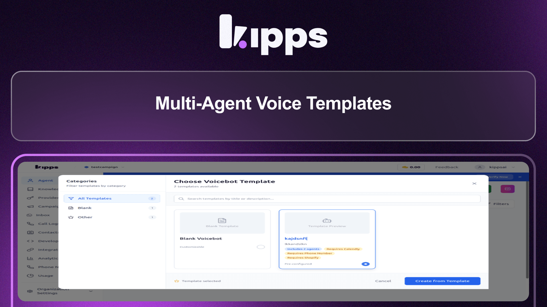 Multi-Agent Voice Templates