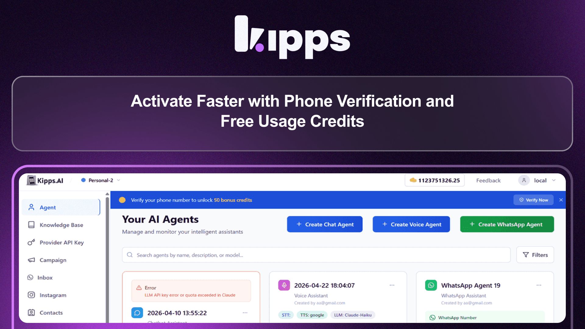 Activate Faster with Phone Verification and Free Usage Credits