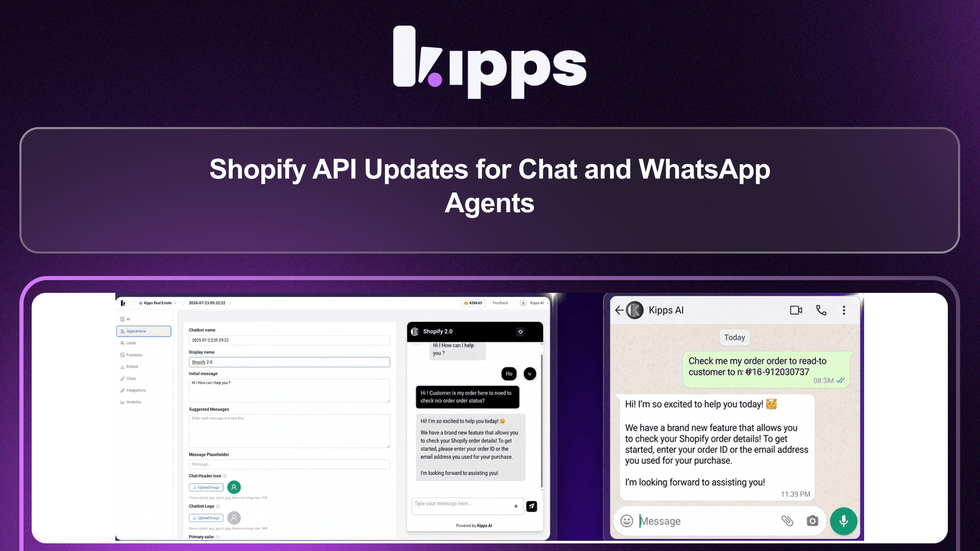 Shopify API Updates for Chat and WhatsApp Agents